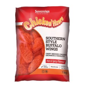 Crumbed Buffalo Wings Hot & Spicy 1kg